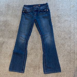 Low rise bootcut jeans